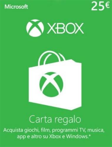 Carta Regalo - Microsoft Xbox Live 25 Euro