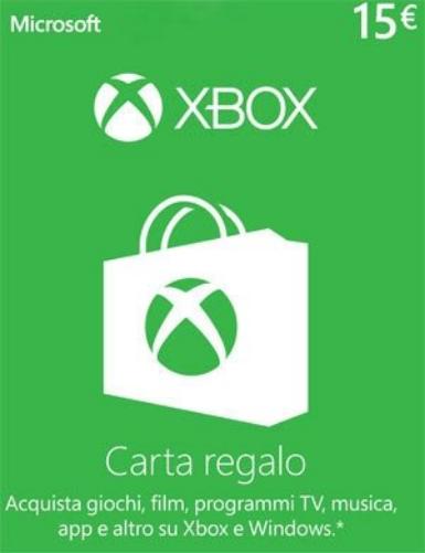 Carta Regalo - Microsoft Xbox Live 15 Euro