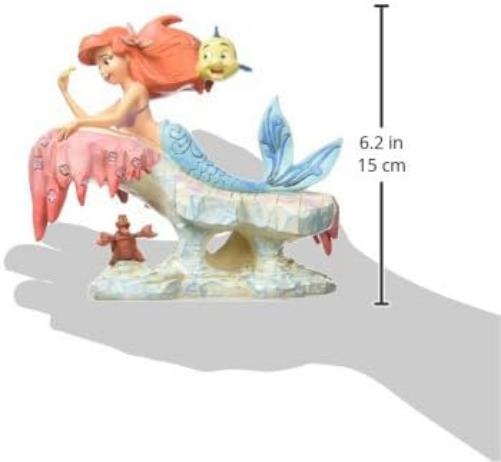 Enesco 4037501 Statuetta, Resina, Multicolore, 0.55 cm Ariel che sogna sotto il mare