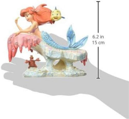 Enesco 4037501 Statuetta, Resina, Multicolore, 0.55 cm Ariel che sogna sotto il mare