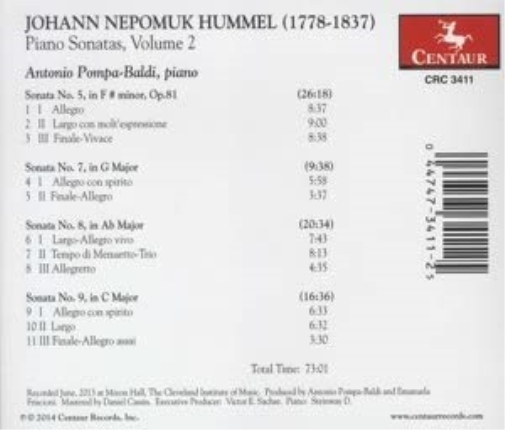 Hummel: Piano Sonatas, Volume 2