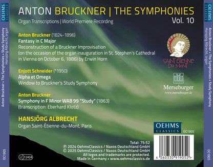 Anton Bruckner: The Symphonies: Organ Transcriptions - Volume 10