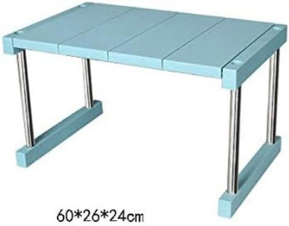 Multifunctional Kitchen Folding Single Layer Shelf Seasoning Rack Storage Rack Kitchen Bathroom Utility Tool (Color : C