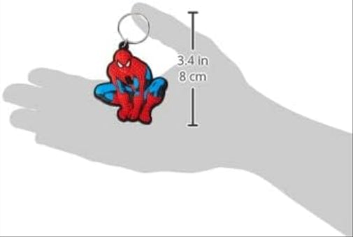 Marvel RK38201C Comics 'Spiderman Crouch' Rubber Keychain, Multicoloured, 40 x 40 cm