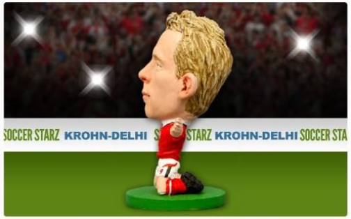 SoccerStarz SOC039 Denmark Mini Football Figurine, Multicolor