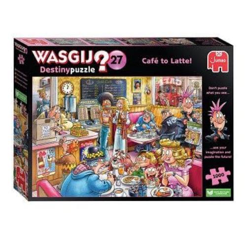 Wasgij Destiny 27 - du Petit Noir au café Latte ! - Café to Latte! - Puzzle Adulte - Puzzle Humoristique - Carton 100% Recyclé - 1000 pièces - Jumbo