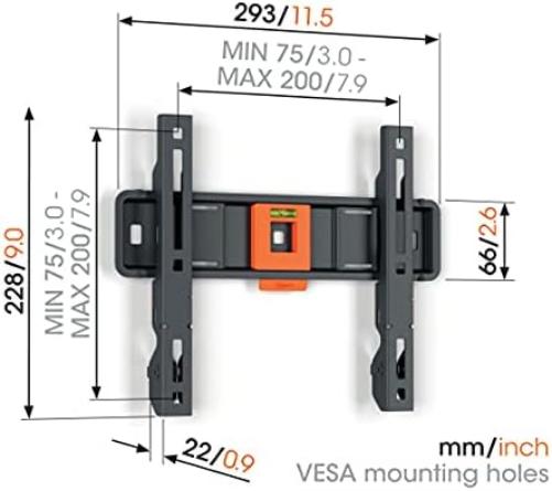 Vogel`S Quick Series Tvm 1205 - Mounting Kit (Wall Mount) - Fixed - For Lcd Tv - Steel - Black - Screen Size: 19``-50``