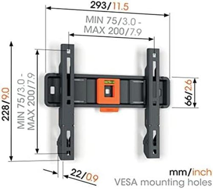 Vogel`S Quick Series Tvm 1205 - Mounting Kit (Wall Mount) - Fixed - For Lcd Tv - Steel - Black - Screen Size: 19``-50``