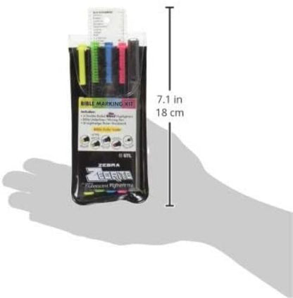 G.T. Luscombe Company, Inc. Zebrite Bible Marking Kit (Set of 5 + Ruler