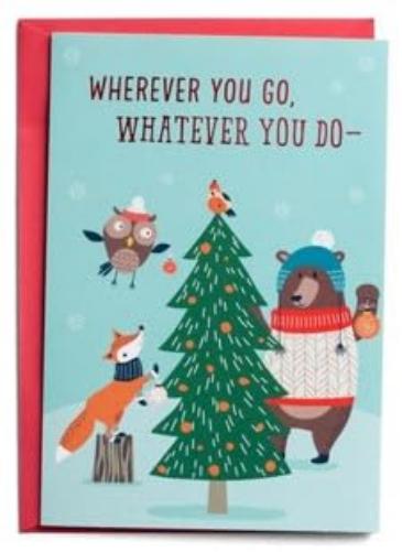 DaySpring - Where Ever You Go, What Ever You Do - 18 Inspirational Christmas Boxed Cards with Red Envelopes (J3374