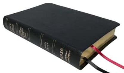 NASB 2020 Large Print Compact Bible, Black, Genuine Leather