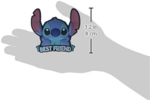 Monogram Novelty Magnet - Disney - Stitch - My Best Friend Soft Touch PVC New 85796
