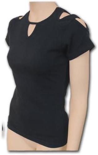 Spiral Women's Urban Fashion-Razor Back Top Black Vest