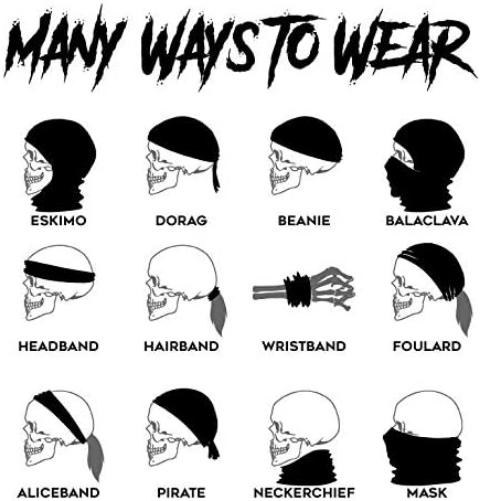 Spiral - Bio-Skull - Multifunctional Face Wraps - L