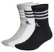Adidas Cushion Crew Sock 3 Pack Small White/Grey/Black Small White/Grey/Black