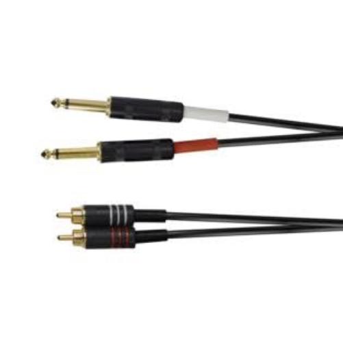 Ridem: Rdmc83 - Cavo 2 X Jack 6,3 Mono / 2Xrca M (Cavetteria Audio)