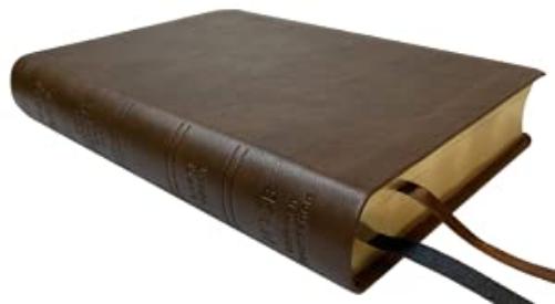 NASB Large Print Compact Bible, Brown, Leathertex, 2020 text