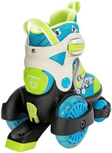 HUDORA My First Quad LED girl/boy in diverse misure - pattini a rotelle di pregio con LED - pattini a rotelle comodi regolabili su 4 misure - pattini di stile per bambini/e fino a 20kg