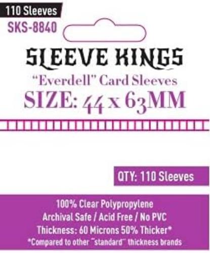 Sleeve Kings ftEverdell Mini Compatible Sleeves (44 X 63 MM) -110 Pack, 60 Microns (SKS-8840