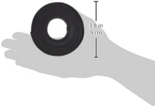 VELCRO Brand VEL-EC60253 One-Wrap Reusable Ties, 10mm x 5m-Black