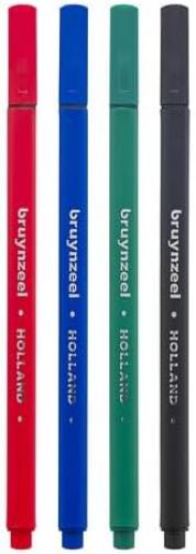 Bruynzeel Fineliner - Set di 4 penne a pennello