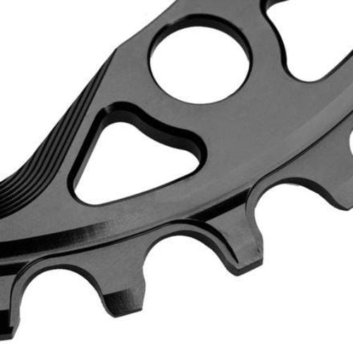 absoluteBLACK, Oval Crown 104bcd Blk 36T (Bolts Integ Unisex Adult, Multicoloured, Standard