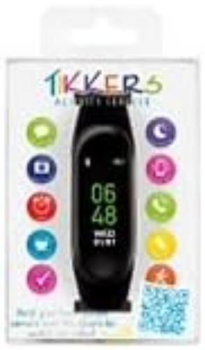 Tikkers Series 1 Black Silicone Strap Activity tracker with colour touch screen and up to 7 day battery life TKS01-0002