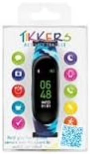Tikkers Series 1 Printed Camo Blue Silicone Strap Activity tracker with colour touch screen and up to 7 day battery life TKS01-0003