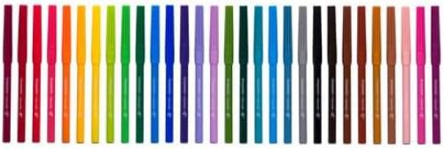 Bruynzeel Kids - Set di 30 colori con punta a feltro - Inchiostro lavabile a base d'acqua - Custodia in plastica - Sicuro per i bambini e senza glutine