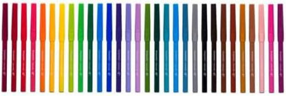 Bruynzeel Kids - Set di 30 colori con punta a feltro - Inchiostro lavabile a base d'acqua - Custodia in plastica - Sicuro per i bambini e senza glutine