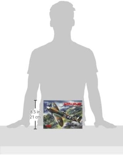 ICM ICM48067 1:48-Spitfire Mk.VIII, WWII British Fighter, 19.1 x 23.4 x 6.4 centimetres