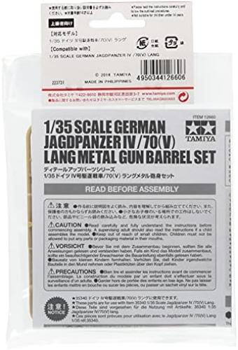 TAMIYA 12660-000 300012660 – Accessory Kit – 1:35 Aluminium Cannon Pipe JgdPz IV/70 Long
