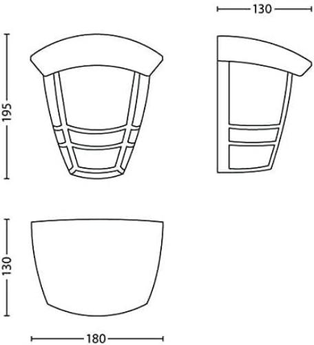 Philips LED Creek Wall Lantern Black