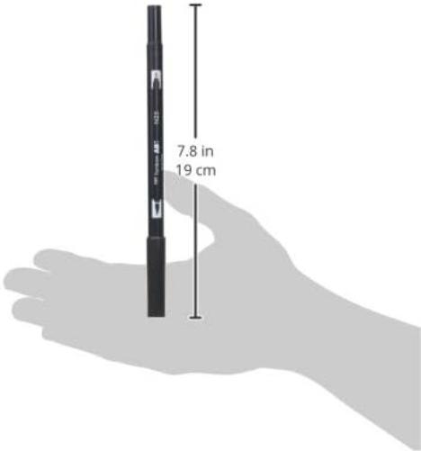 Tombow Dual brush-n25 – Double Brush Tip Marker, Black
