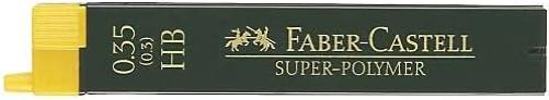 Faber-Castell Miscellaneous Super-Polymer Fineline Lead, 0.35mmBlack, H, For Art, Craft, Drawing, Sketching, Home, School, University, Colouring