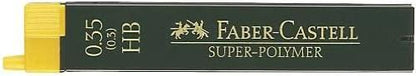 Faber-Castell Miscellaneous Super-Polymer Fineline Lead, 0.35mmBlack, H, For Art, Craft, Drawing, Sketching, Home, School, University, Colouring