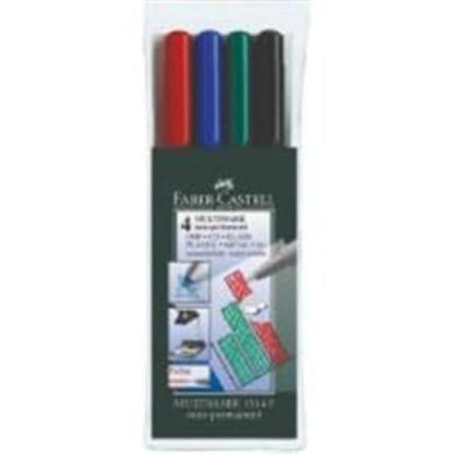 FABER-CASTELL MULTIMARK F - Rotuladores no permanentes (4 unidades, 1 paquete, 4 unidades