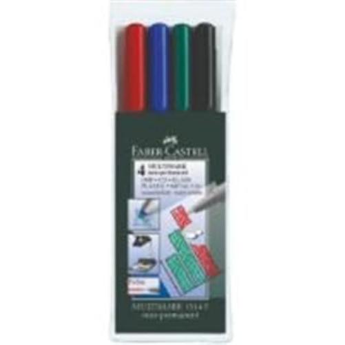 FABER-CASTELL MULTIMARK F - Rotuladores no permanentes (4 unidades, 1 paquete, 4 unidades