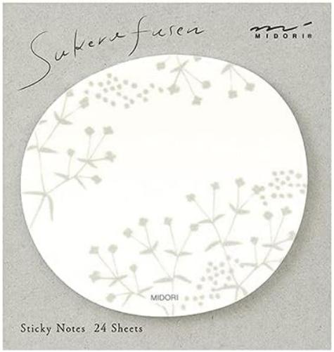 sticky paper transparent small floral white