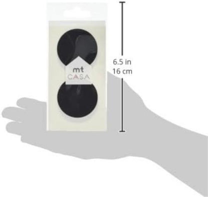 MT CASA 50 mm Seal Circle Sticker - Matte Black (Pack of 10
