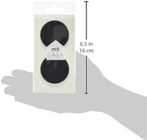 MT CASA 50 mm Seal Circle Sticker - Matte Black (Pack of 10