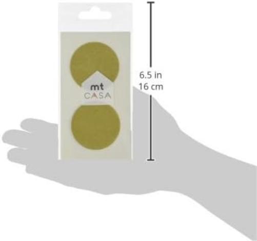 MT CASA 50 mm Seal Circle Sticker - Gold (Pack of 10