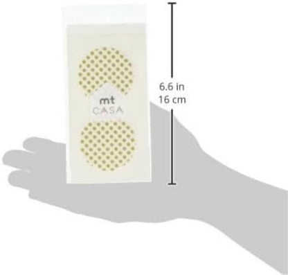 MT CASA 50 mm Seal Circle Sticker - Dot Gold (Pack of 10