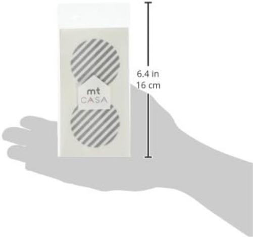 MT CASA 50 mm Seal Circle Sticker - Stripe Silver (Pack of 10