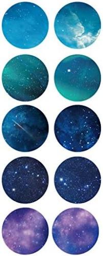 MT CASA 50 mm Seal Circle Sticker - Starry Sky (Pack of 10