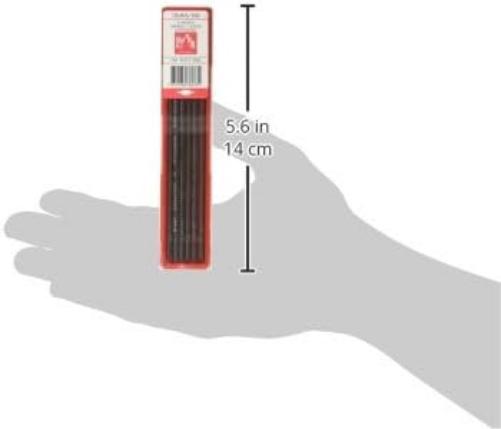 Caran d'Ache 6377.356 Technograph Graphite Leads 3 mm Case of 6 6B, Black