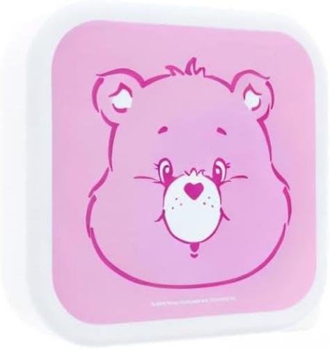 Blueprint Collections Care Bears - Set di 3 contenitori con coperchio, piccole scatole portaoggetti con coperchio, piccole scatole portaoggetti con coperchio, regali per orsi di cura, regali per orsi