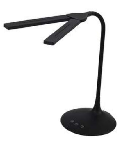 ALBA Lámpara de Escritorio Independiente LED, 6 W, Negro, 18 x 34 x 36 cm