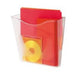 Deflecto A4 Portrait Wall Mounted Magazine File Holder - Featuring Antimicrobial Additives Formulated - Perfect Folders, Brochures & Leaflet Display Stand - Clear Plastic Document Rack