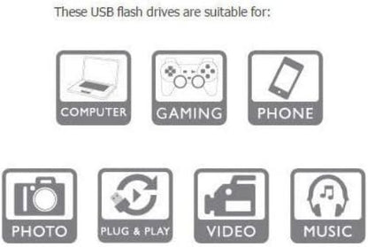 Q-Connect USB 2.0 Swivel 32GB Flash Drive Silver/Black